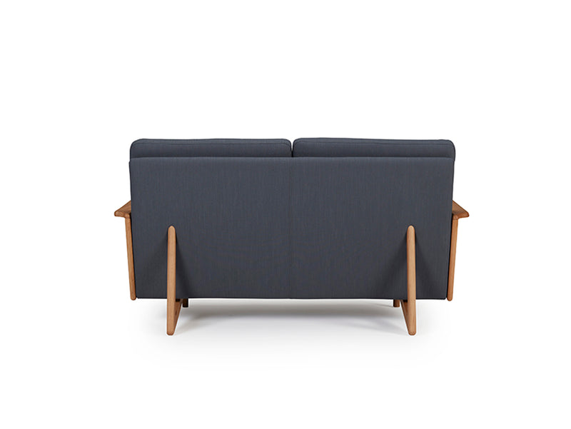 Retro Cane Webbing 2 Seater Sofa - Grey