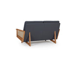 Retro Cane Webbing 2 Seater Sofa - Grey