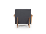 Retro Cane Webbing Armchair - Grey