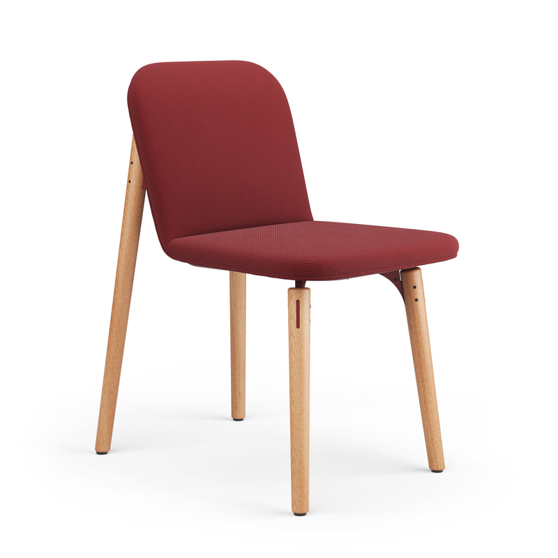 SLS Chair 3 - Wooden legs - Red