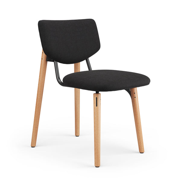 SLS Chair 1 - Wooden legs - Black