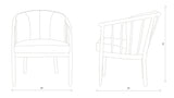 Scandi Armchair - Black Leather