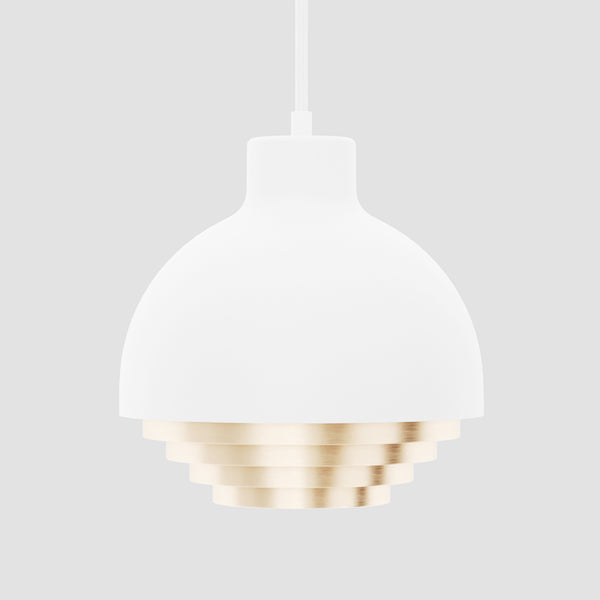 Strata Pendant Light - White & Brass