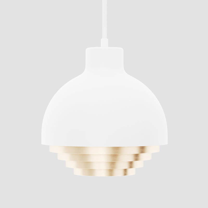 Strata Pendant Light - White & Brass