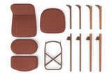 SLS Chair 2 - Metal legs - Brown