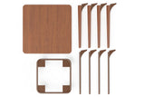 SLS Table - Square - Metal Legs - Brown