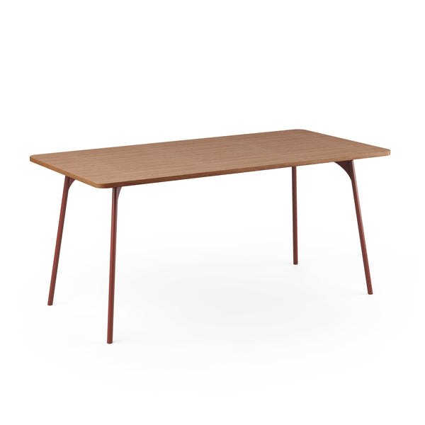 SLS Table - Rectangular - Metal Legs - Brown