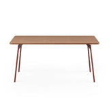 SLS Table - Rectangular - Metal Legs - Brown