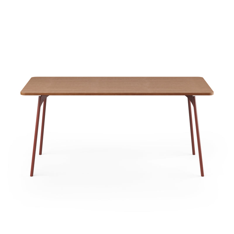 SLS Table - Rectangular - Metal Legs - Brown