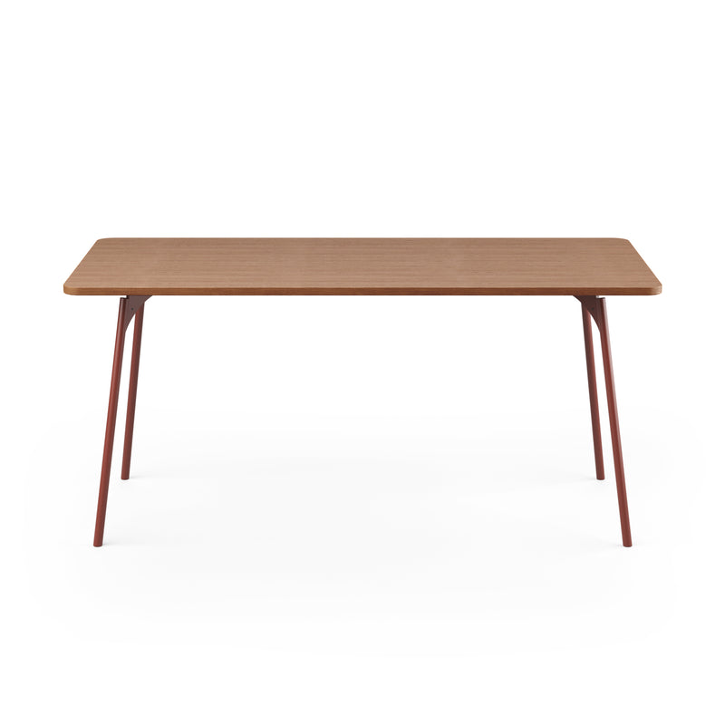 SLS Table - Rectangular - Metal Legs - Brown