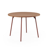 SLS Table - Circular - Metal Legs - Brown