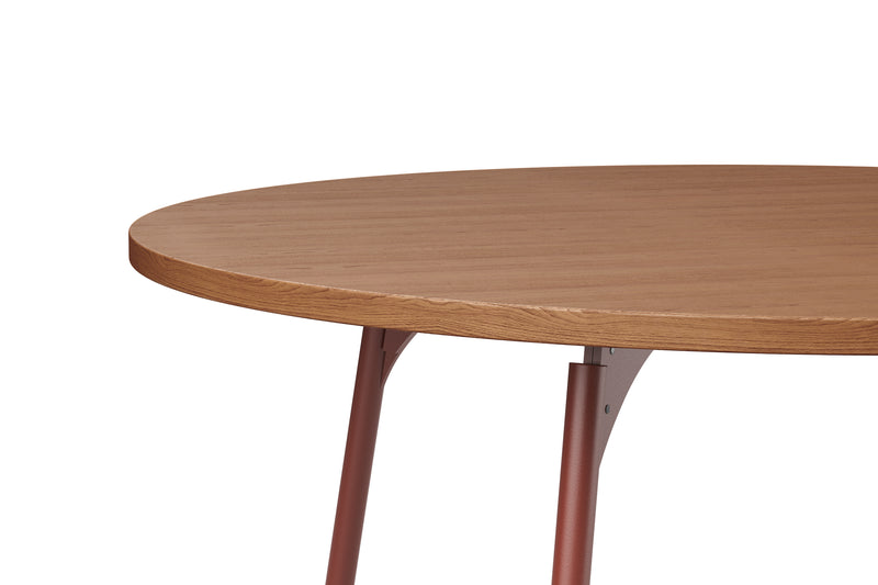 SLS Table - Circular - Metal Legs - Brown