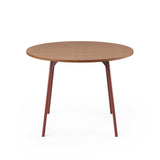 SLS Table - Circular - Metal Legs - Brown