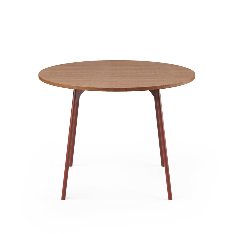 SLS Table - Circular - Metal Legs - Brown