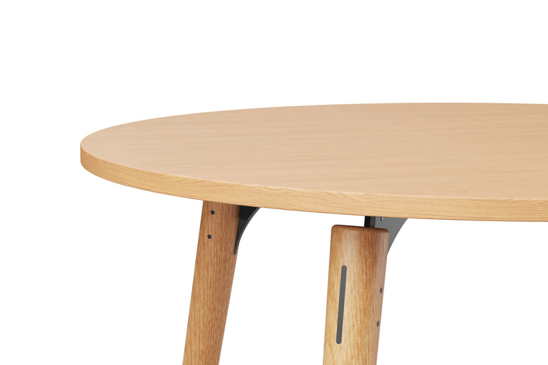 SLS Table - Circular - Wooden Legs - Black