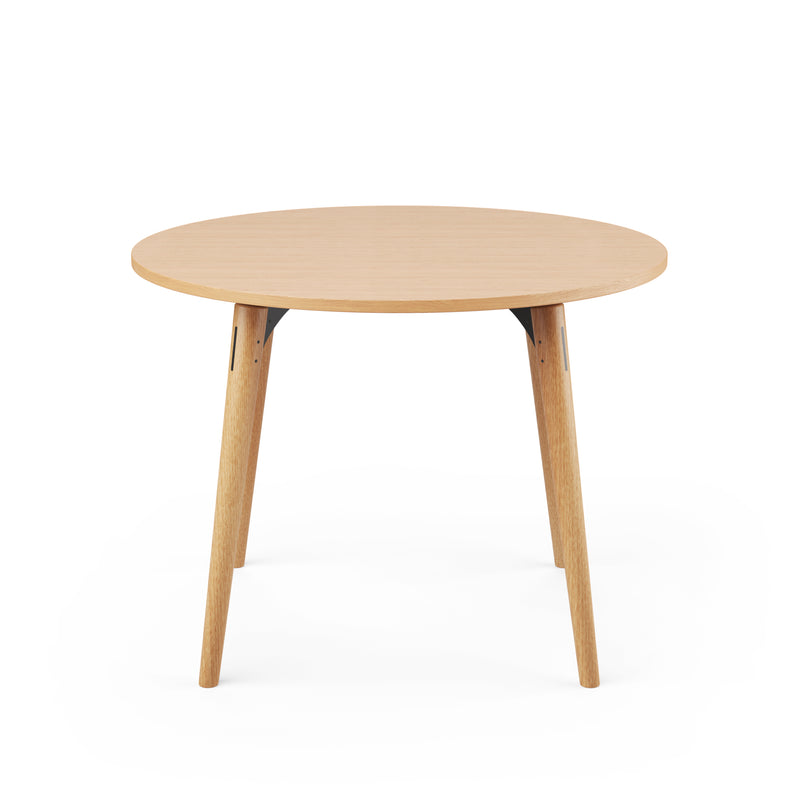 SLS Table - Circular - Wooden Legs - Black