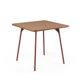 SLS Table - Square - Metal Legs - Brown