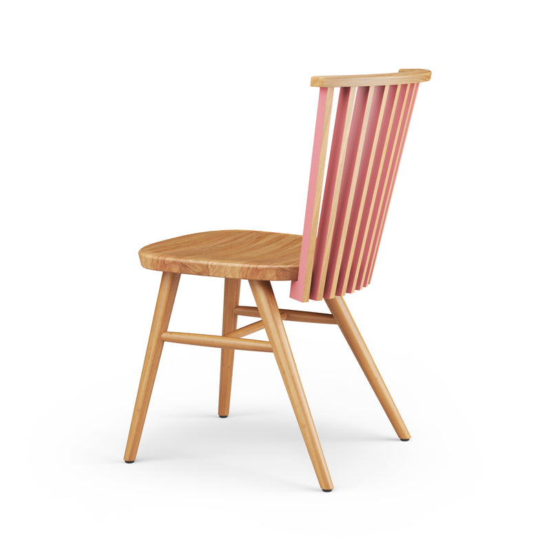 Tornasol Chair - Oak, Green & Pink