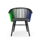 Tornasol Rounded Chair - Black, Green & Blue