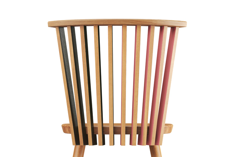 Tornasol Chair - Oak, Green & Pink