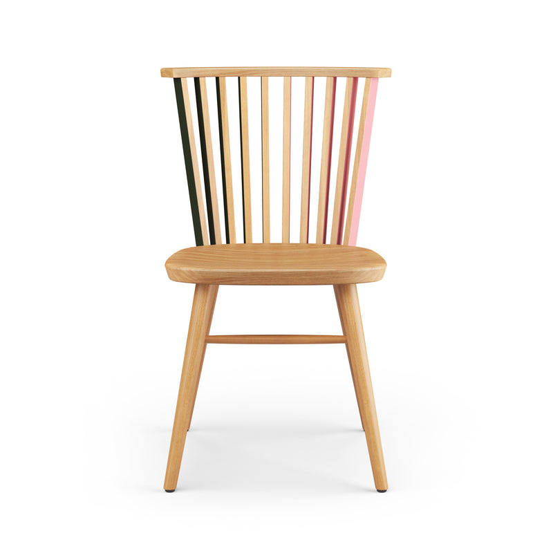 Tornasol Chair - Oak, Green & Pink