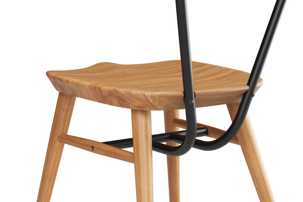 W-Tube Chair - Oak & Black