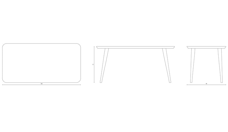 WW Rectangular Table - CS3