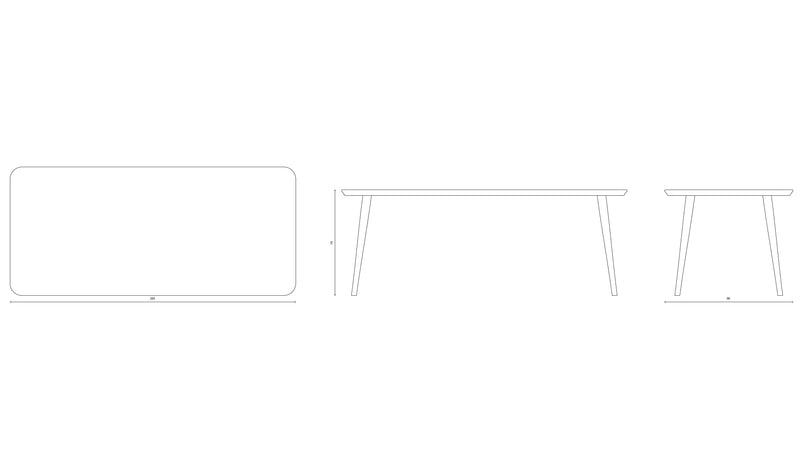 WW Rectangular Table - CS3