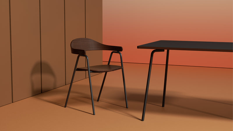 Otto Chair - Walnut & Black