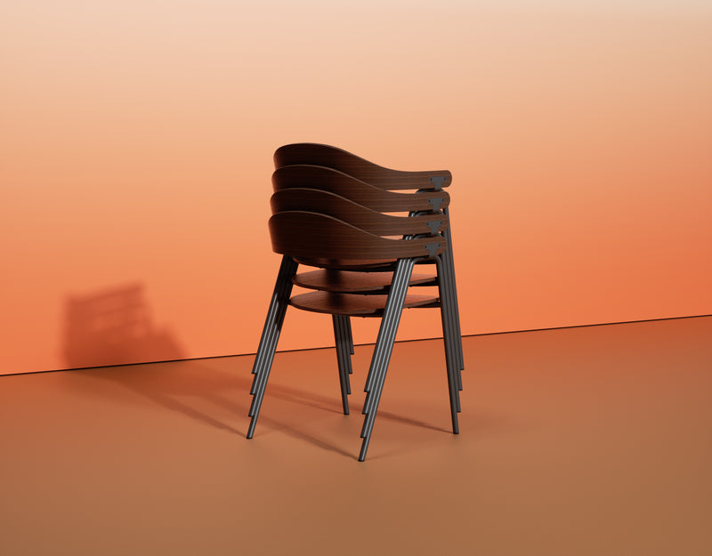 Otto Chair - Walnut & Black