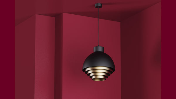 Strata Pendant Light - Black & Brass