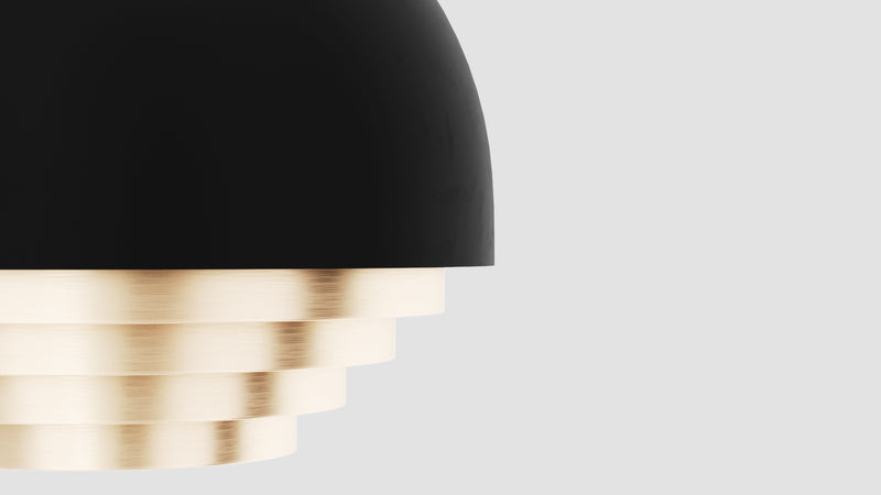 Strata Pendant Light - Black & Brass