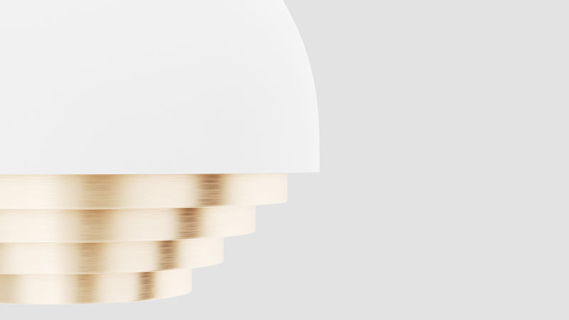 Strata Pendant Light - White & Brass