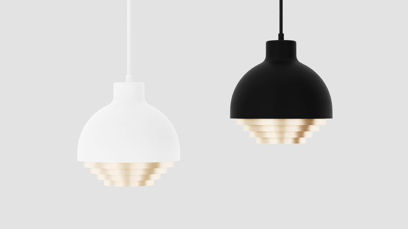 Strata Pendant Light - Black & Brass