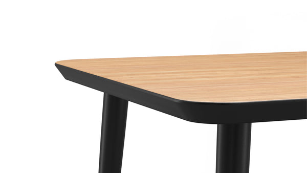 WW Rectangular Table - Oak & Black