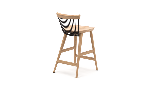 WW Counter Stool - Oak & Black - 65cm, Counter Stool,  - Buy from Hayche.com