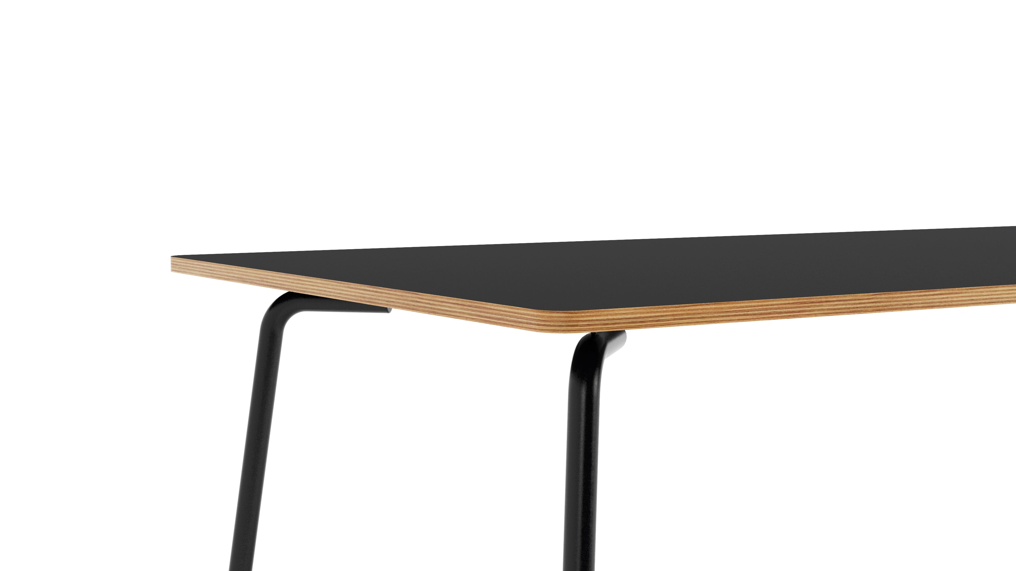 Otto Black Rectangular Table | HPL veneer Top & Green Legs | Modern ...